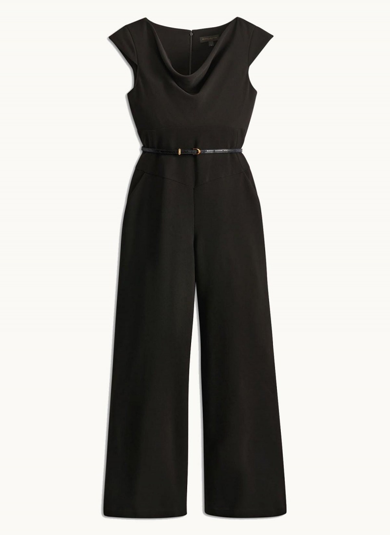 Donna Karan Belted With Pockets Jumpsuit Svarte | Norge_DK68957