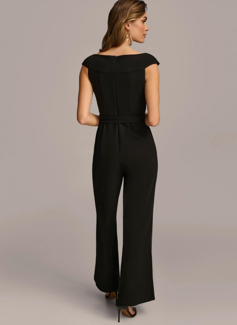 Donna Karan Jumpsuit With Hardware Belt Jumpsuit Svarte | Norge_DK21010