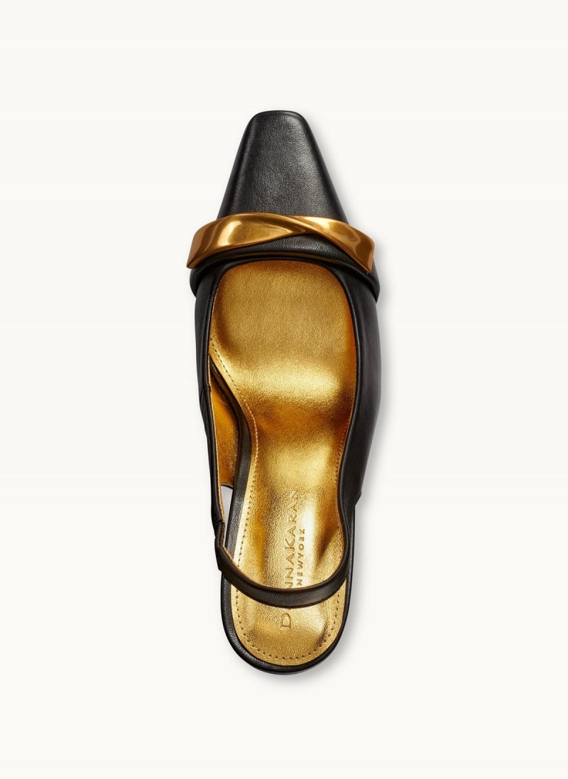 Donna Karan Sayer Slingback Høye Hæler Svarte | Norge_DK79965