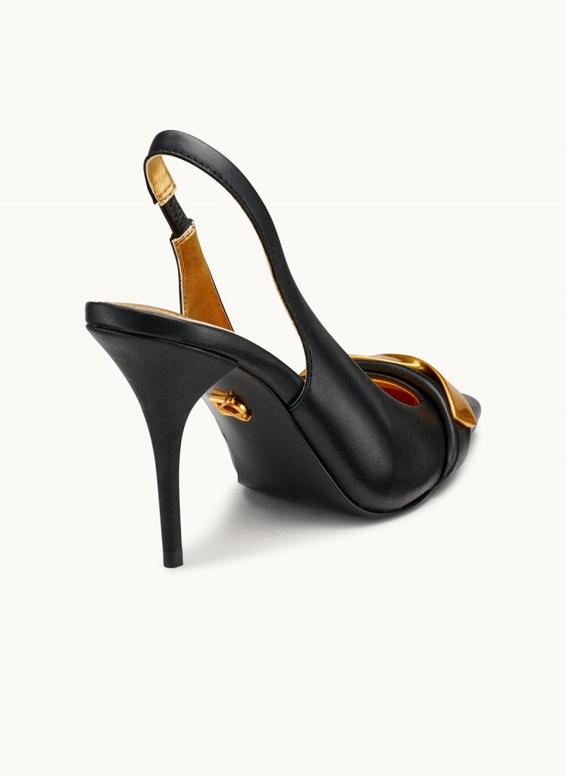 Donna Karan Sayer Slingback Høye Hæler Svarte | Norge_DK79965