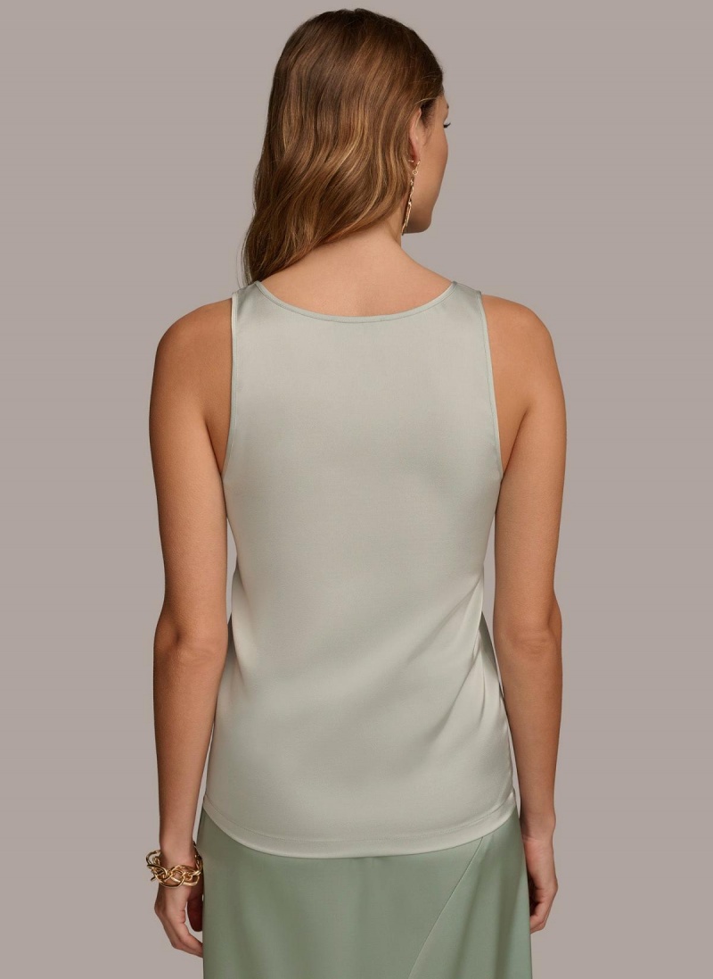 Donna Karan Scoop Neck Tank Skjørt Blå | Norge_DK24993