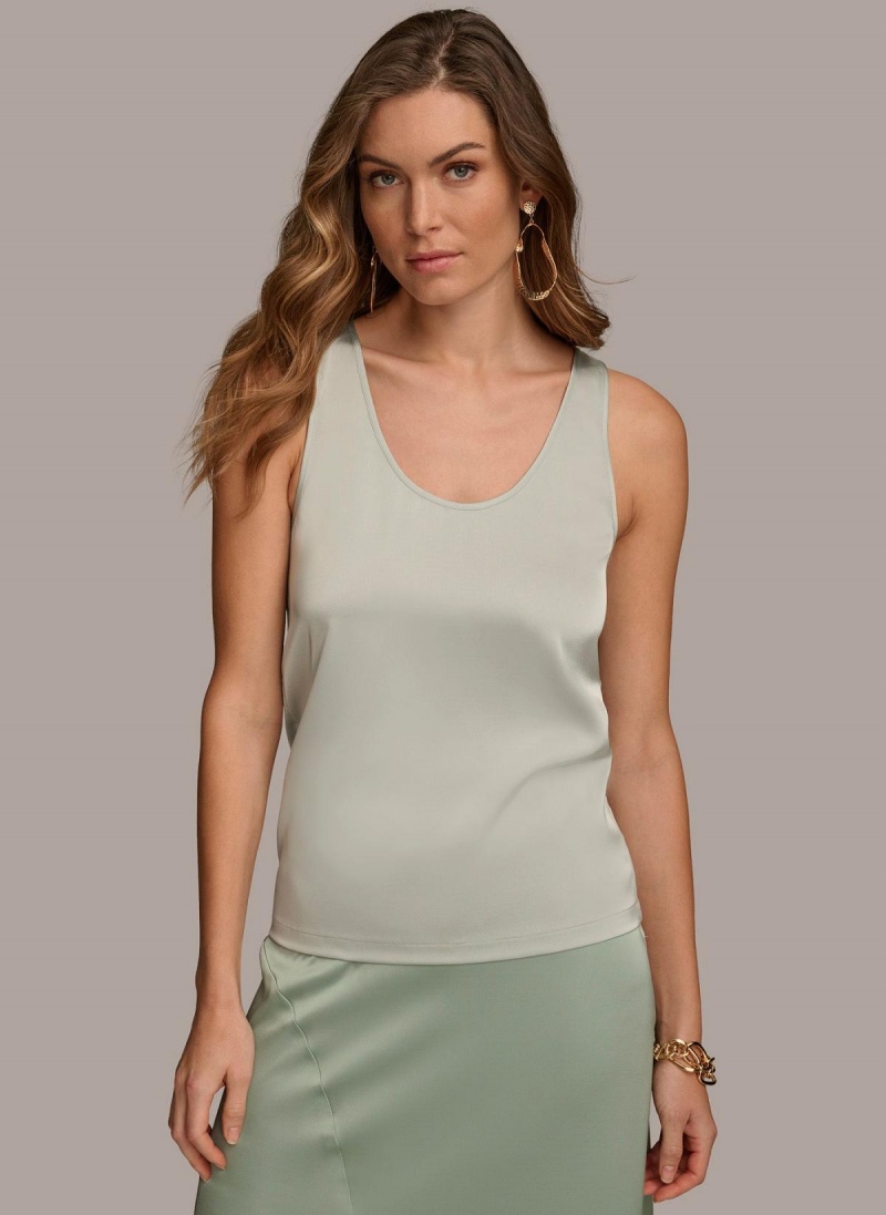 Donna Karan Scoop Neck Tank Skjørt Blå | Norge_DK24993