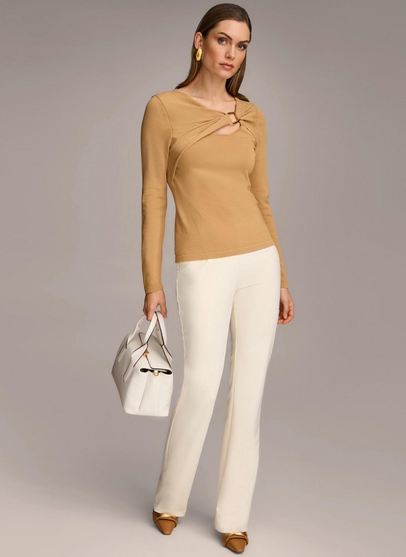 Donna Karan Spenne Hardware Sweaters and Tops Brune | Norge_DK66030