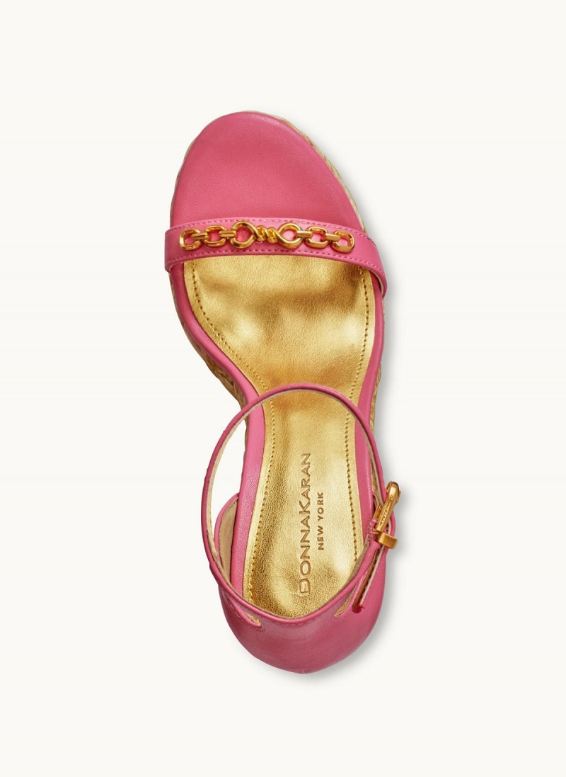 Donna Karan Yulissa Ankle Reima Espadrille Høye Hæler Rosa | Norge_DK42715