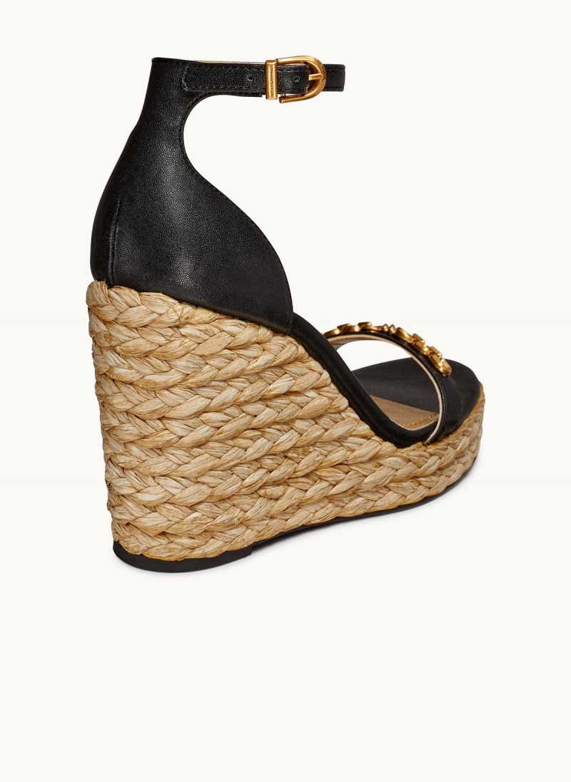 Donna Karan Yulissa Ankle Reima Espadrille Høye Hæler Svarte | Norge_DK34742